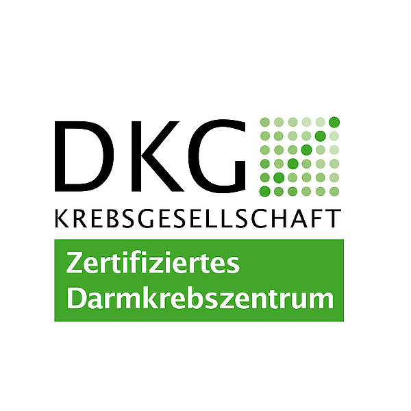 Logo DKG Deutsche Krebsgesellschaft Zertifiziertes Darmkrebszentrum